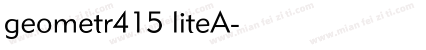 geometr415 liteA字体转换